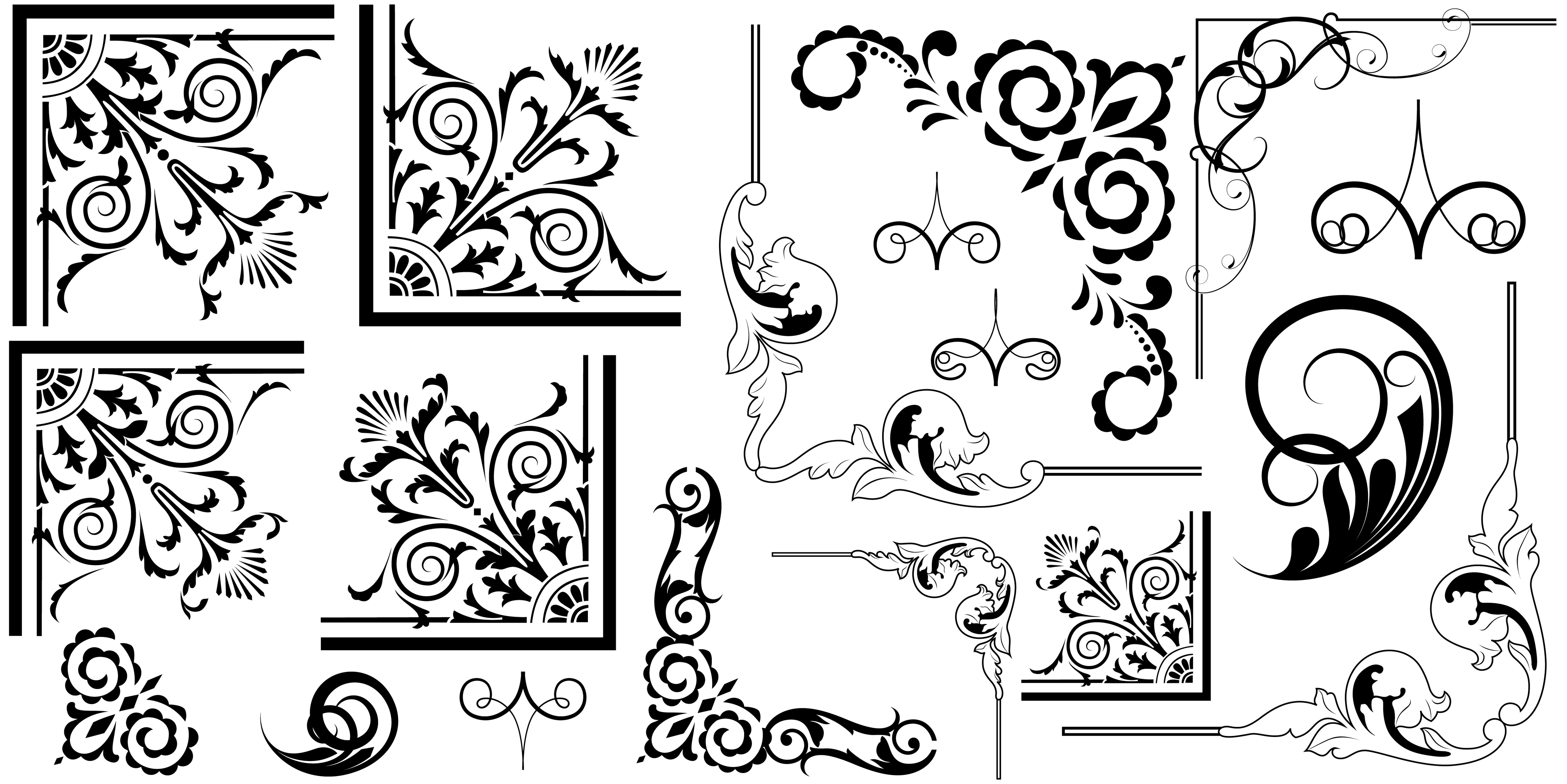 Corner Flourish Vector