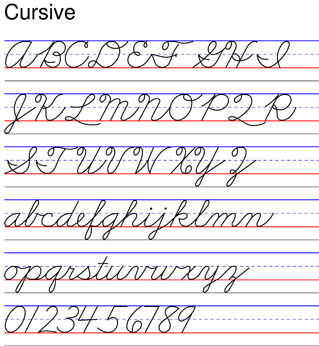 Cursive Handwriting Worksheets