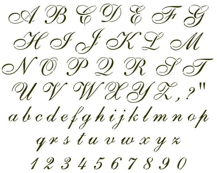 11 Cursive Font Samples Images