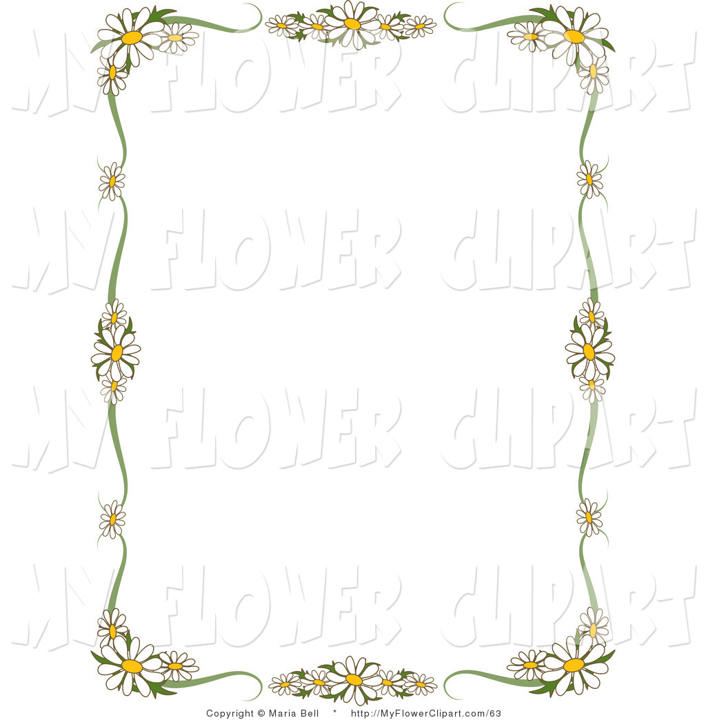 Daisy Flower Border Clip Art