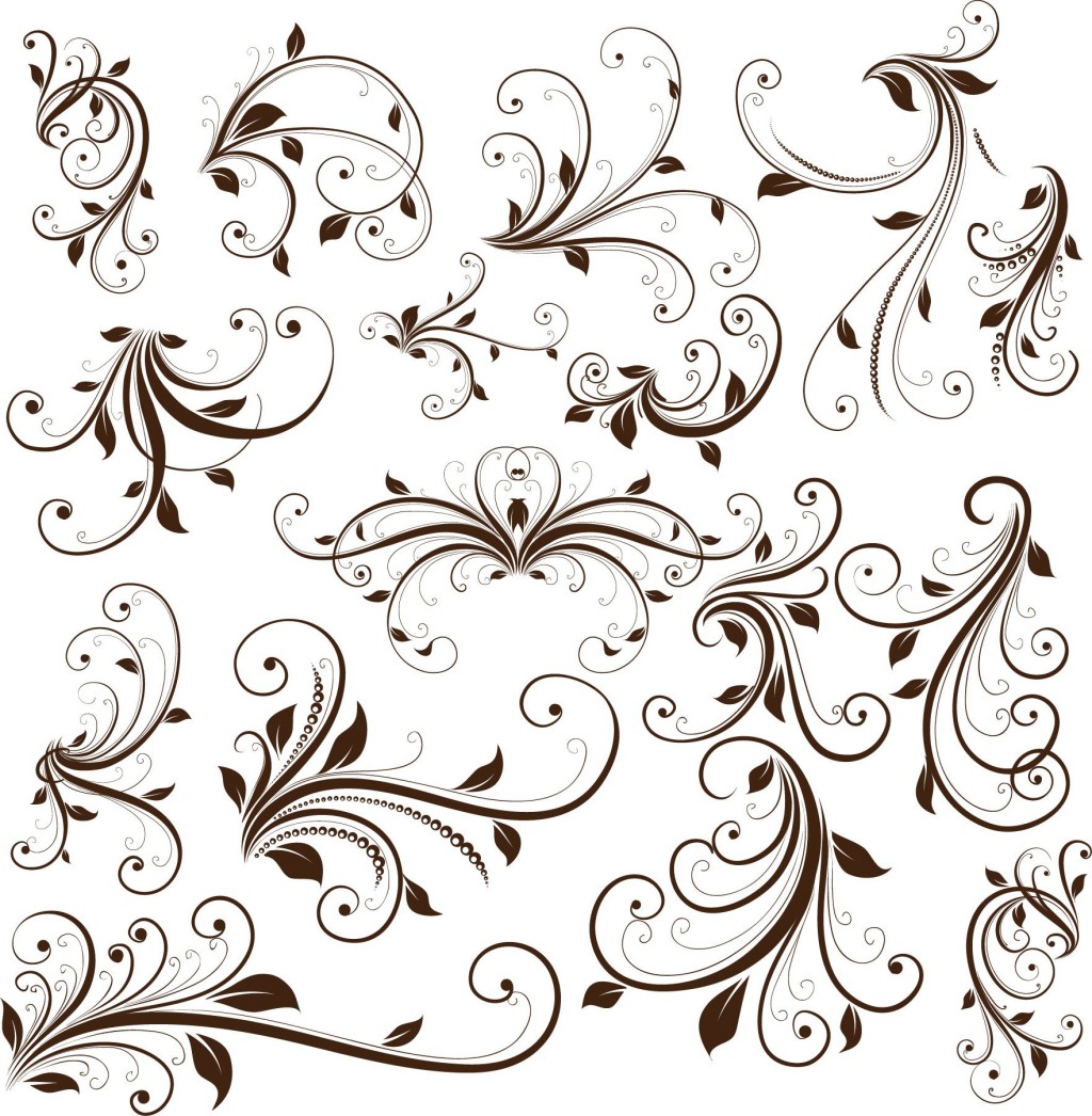 18 Elegant Swirl Background Vector Images