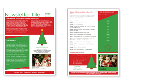 Download Free Microsoft Christmas Newsletter Template Download Free Microsoft Christmas Newsletter Template