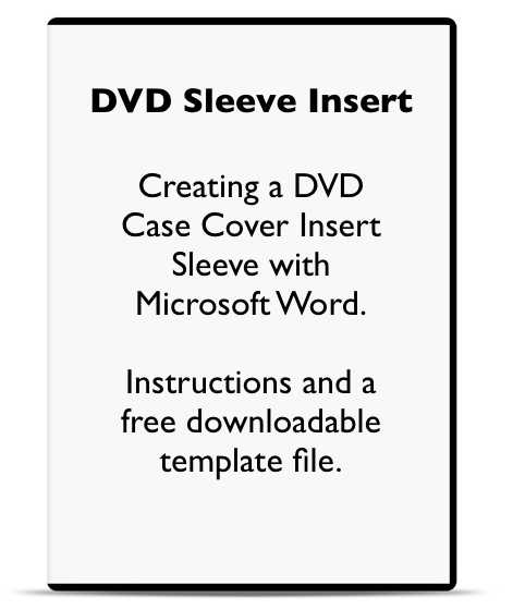 DVD Cover Template Microsoft Word