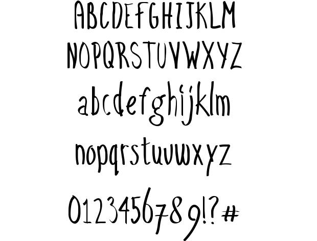 Easy and Cool Fonts Alphabet