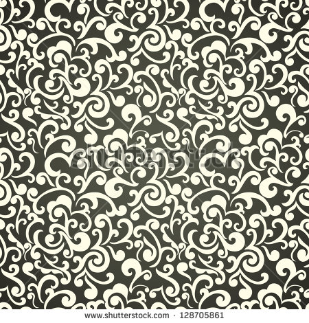 Elegant Seamless Vector Floral Swirls Design Wallpaper