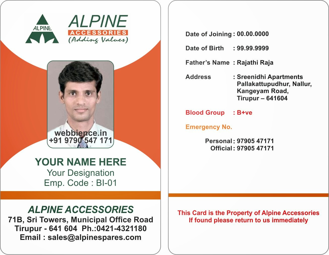 Employee ID Card Template