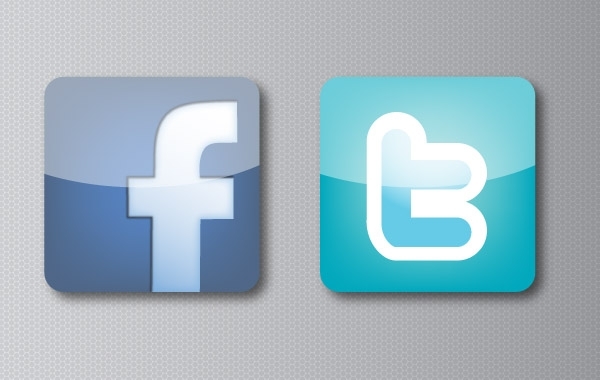 Facebook and Twitter Icons Free