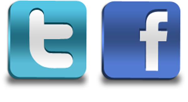 Facebook and Twitter Logo Icon
