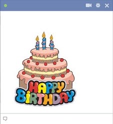 Facebook Emoticons Birthday Cake