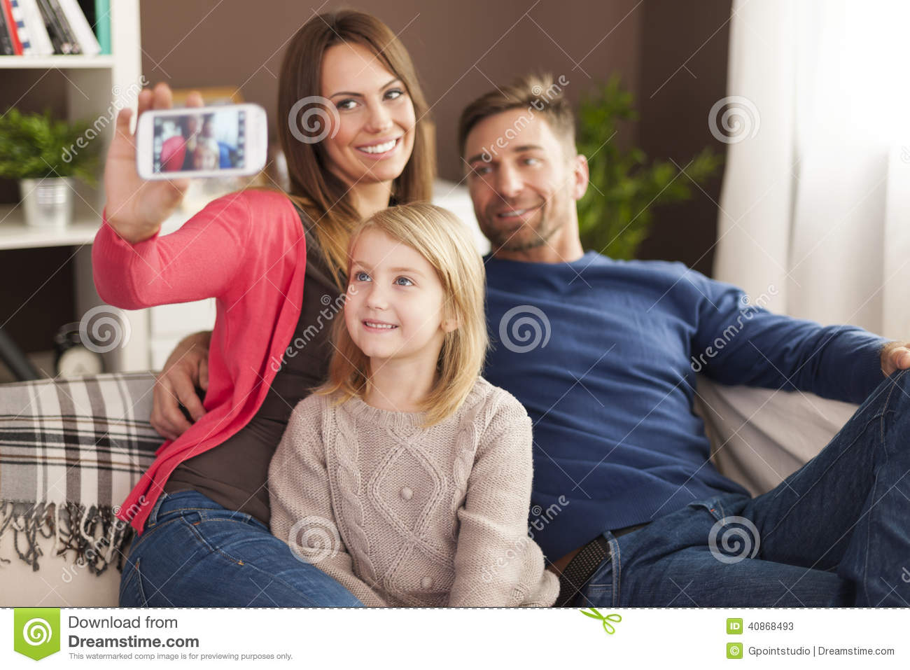 Family Taking Self-Portraits