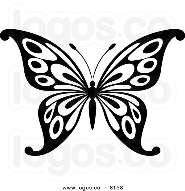 Free Butterfly Clip Art Black and White