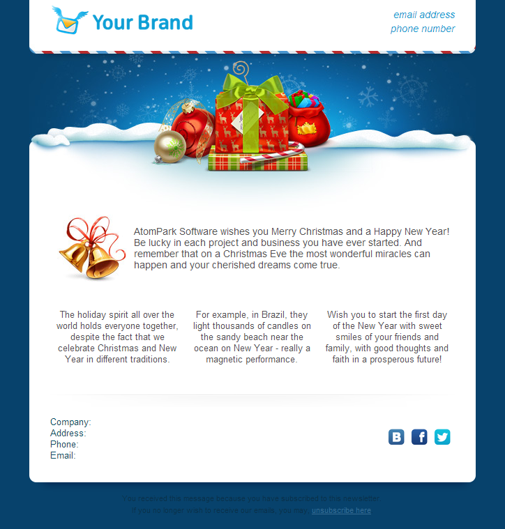 Free Christmas Email Template