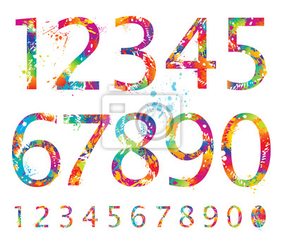 Free Colorful Fonts with Numbers