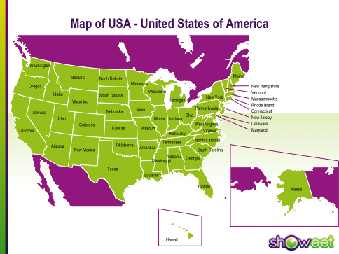 Free Editable PowerPoint Maps USA