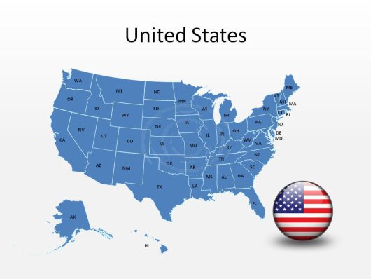 Free Editable PowerPoint United States Map