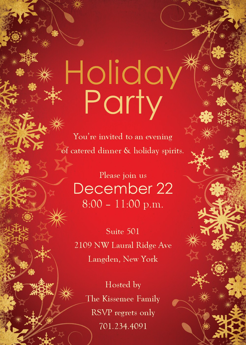 Free Holiday Party Invitation Templates Word