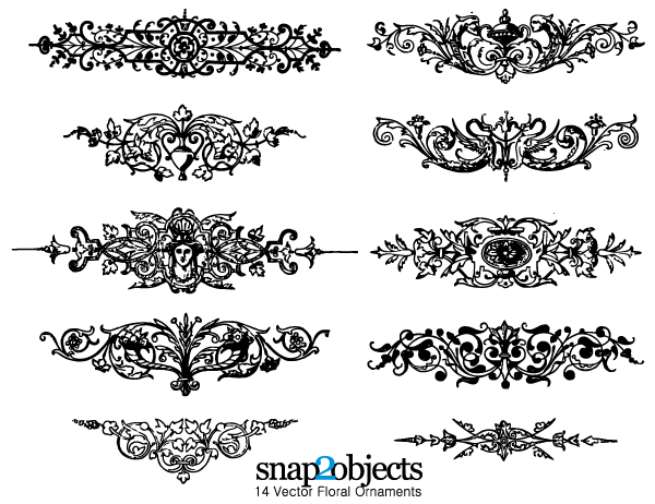 16 Photos of Free Flower Vector Ornaments