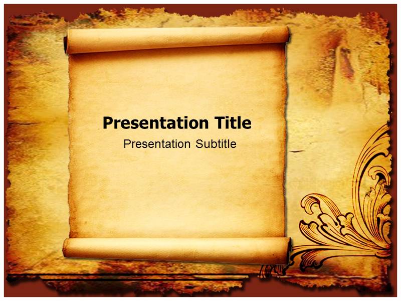 Free PowerPoint Scroll Template