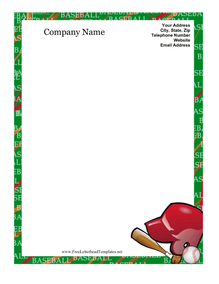 Free Printable Baseball Borders Templates