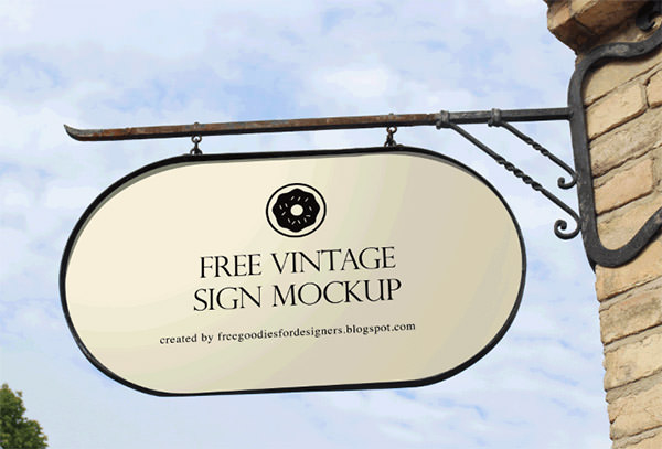 Free Sign Mockup PSD