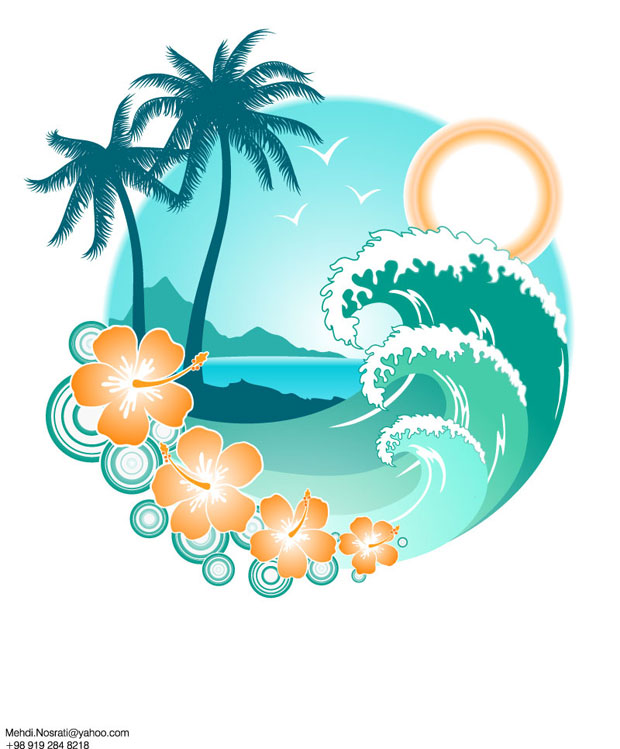 12 Free Summer Vector Graphics Images