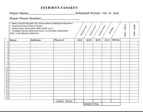 Free T-Shirt Order Form Template