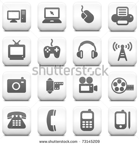 Free Technology Icons Black and White