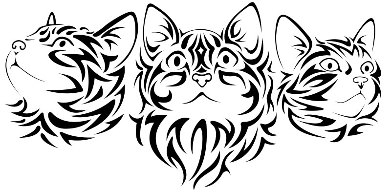 Free Tribal Vectors Cats