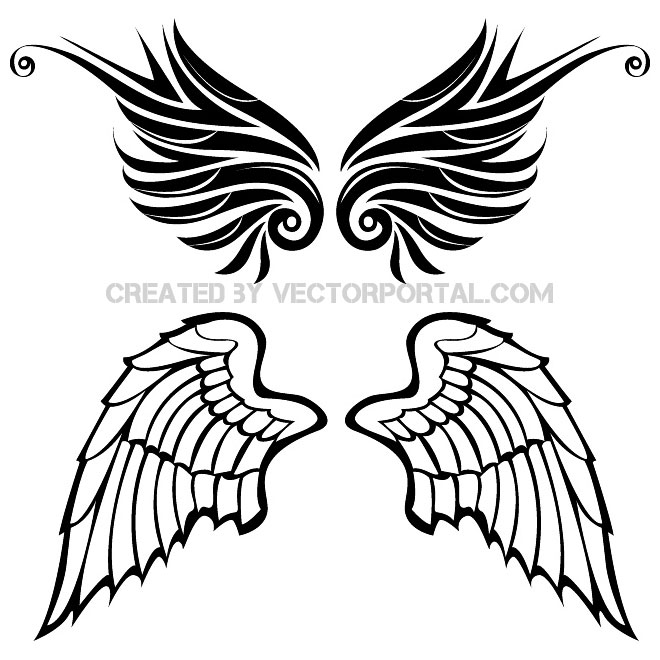 Free Vector Angel Wings Clip Art