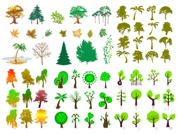 Free Vector Trees Free Vector Trees