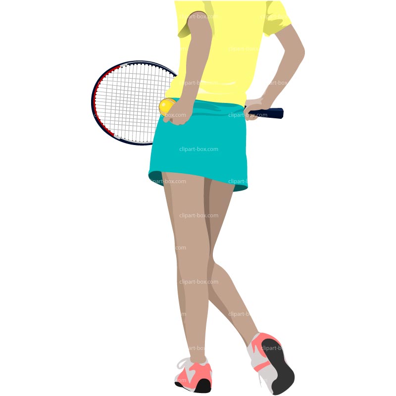 Girl Playing Tennis Clip Art