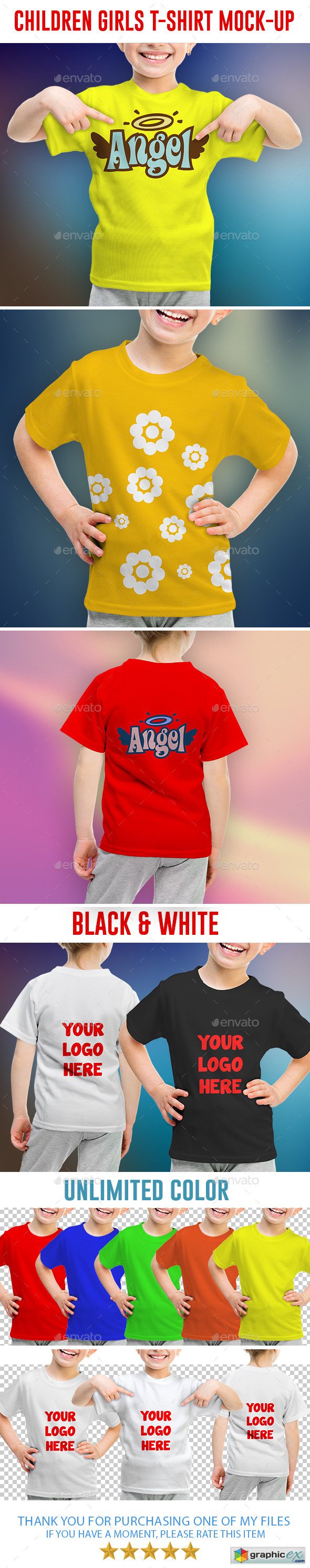 Girl T-Shirt Mock Up Girl T-Shirt Mock Up