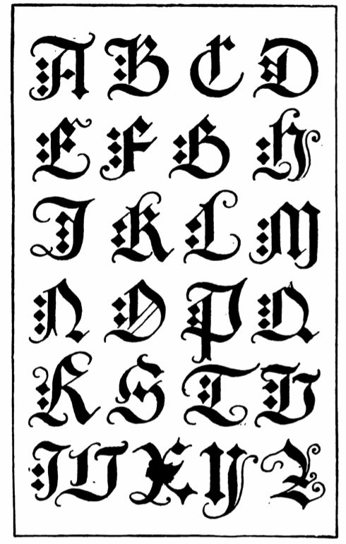 Gothic Calligraphy Tattoo Fonts
