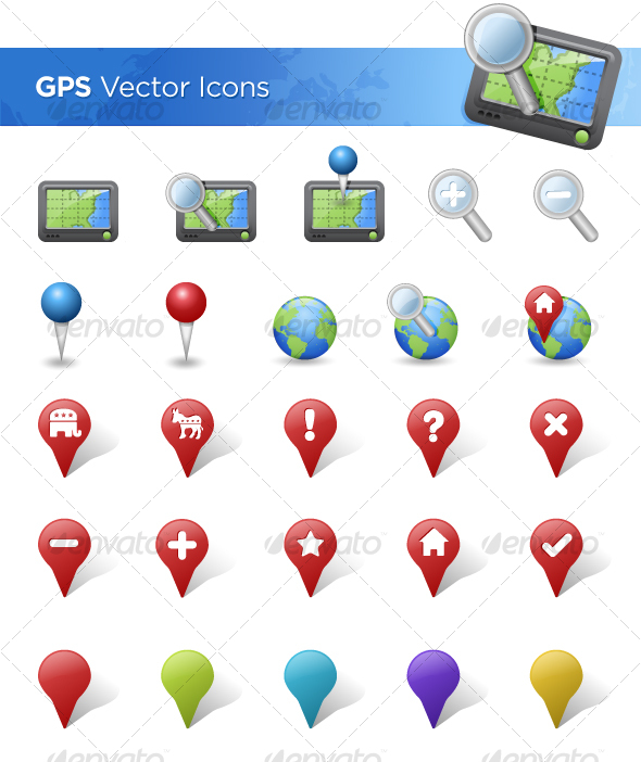 GPS Navigation Icons