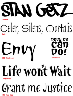 Graffiti Tattoo Lettering Fonts