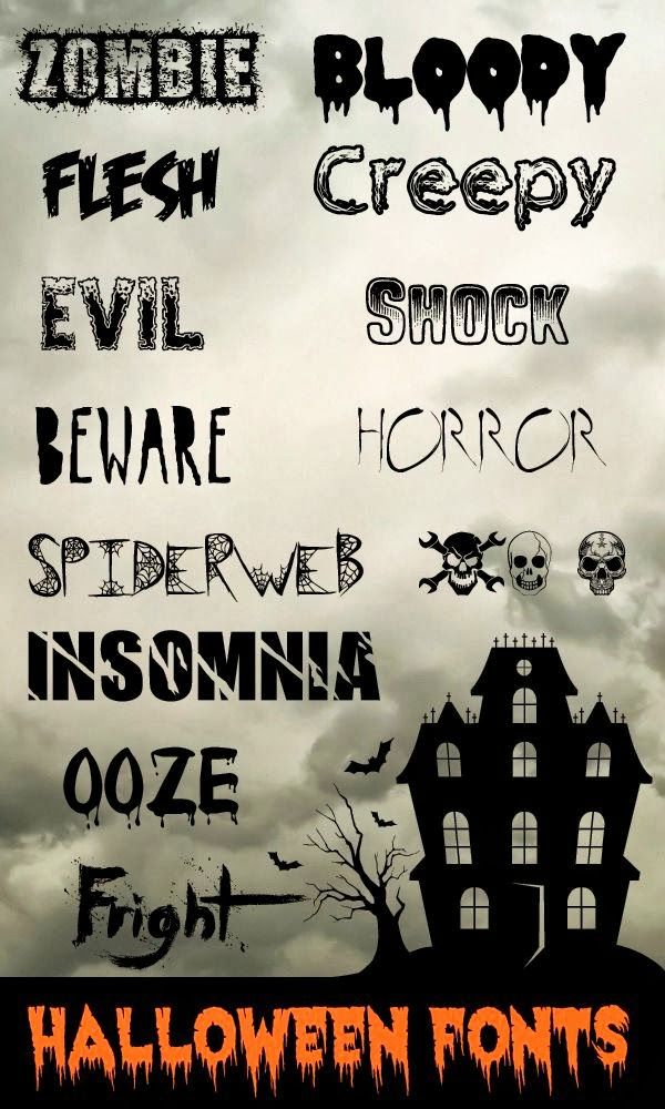 5 Photoshop Halloween Fonts Images