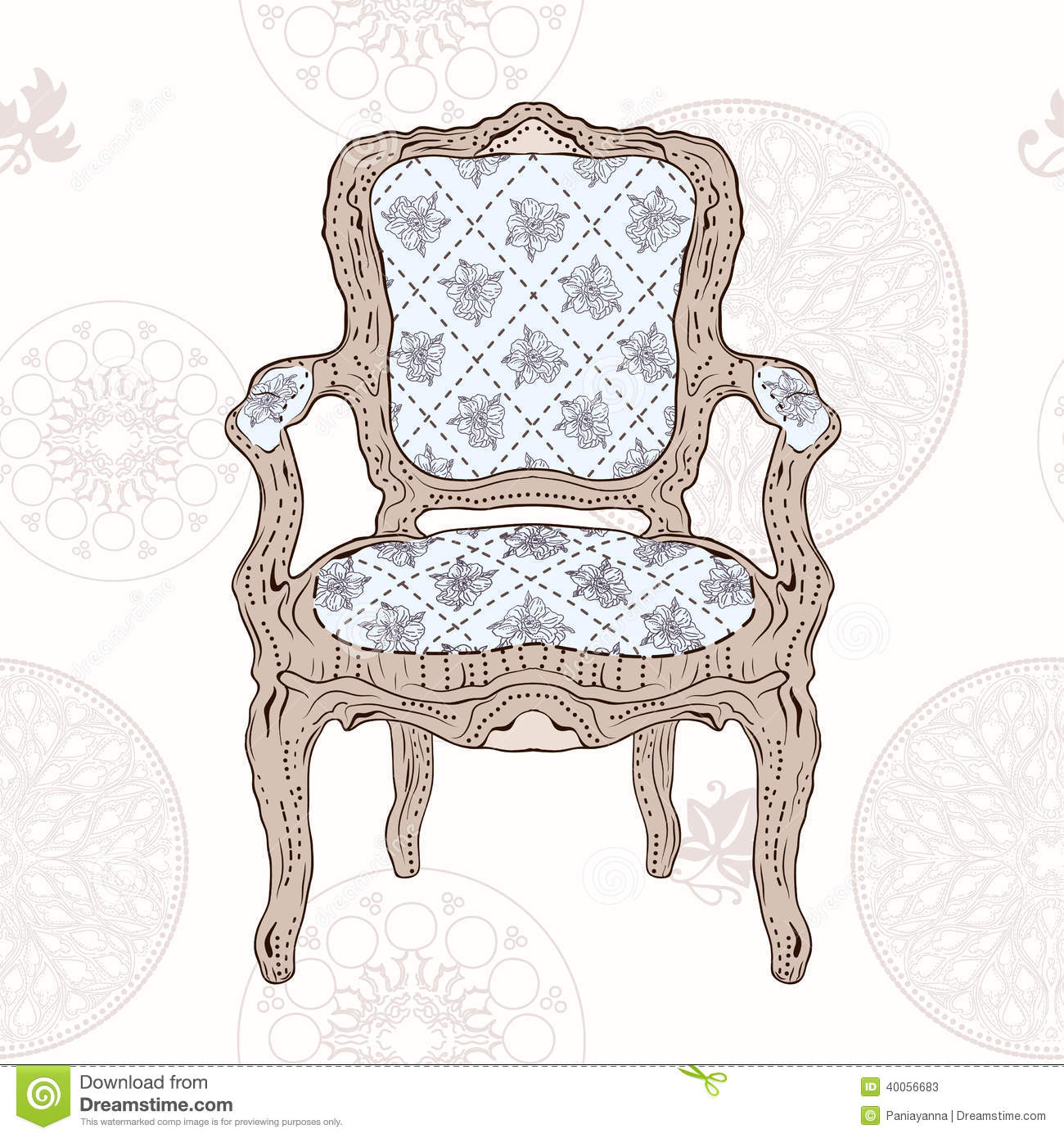 Hand Chair Drawing Pattern
