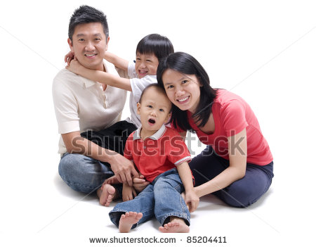 Happy Family Stock