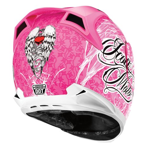 Icon Pink Motorcycle Helmet