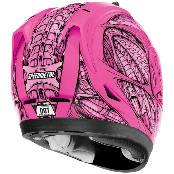 Icon Pink Motorcycle Helmet