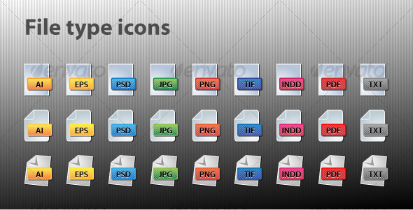 Icons File Types Documents