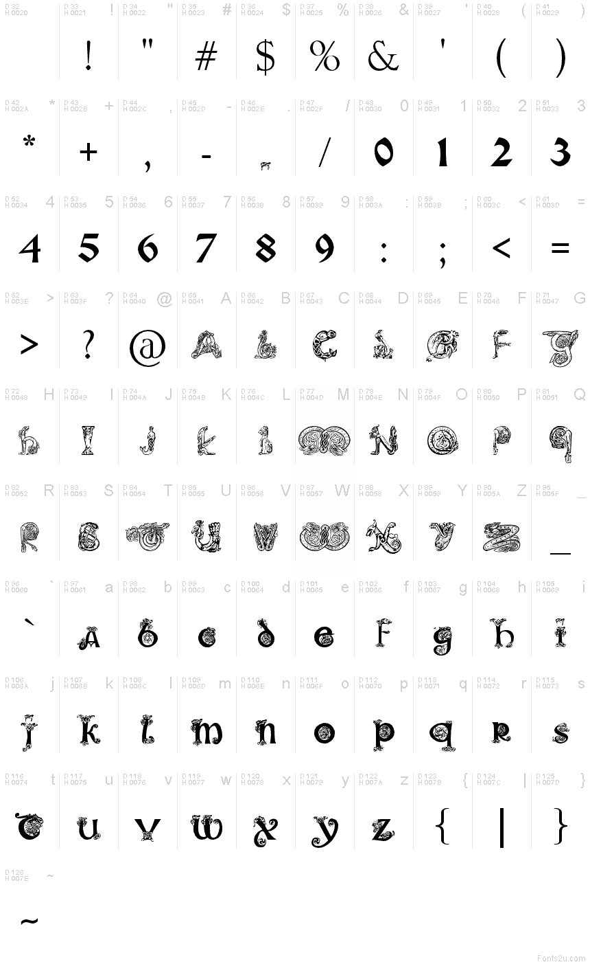 Illuminated Script Fonts Alphabet Illuminated Script Fonts Alphabet