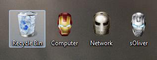 Iron Man Desktop Icons