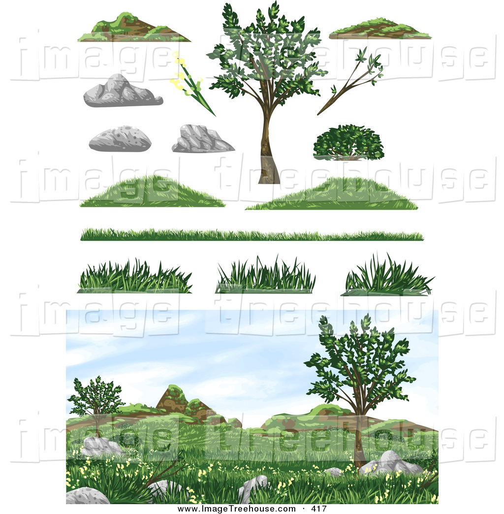 Landscape Tree Design Clip Art
