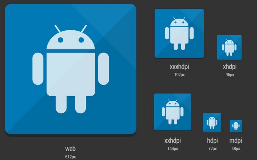 Launcher Android Icon Template PSD Launcher Android Icon Template PSD