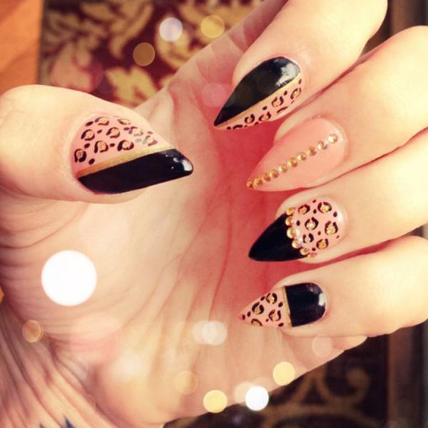 Leopard Stiletto Nail Designs Leopard Stiletto Nail Designs