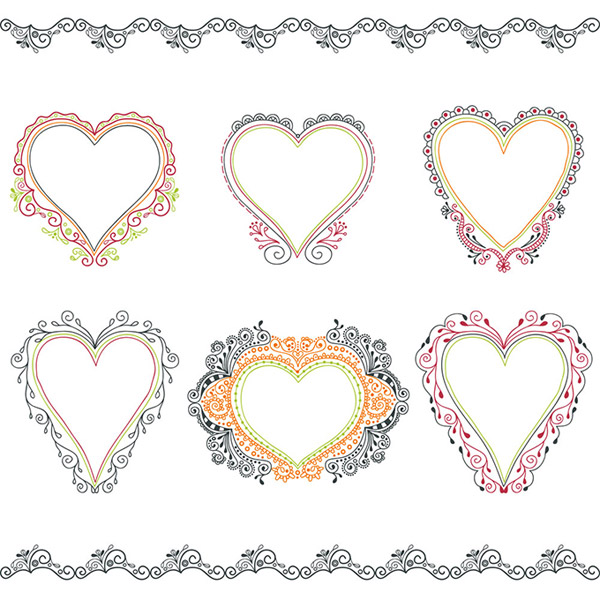 Love Heart Borders and Frames