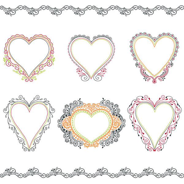 Love Heart Borders and Frames Love Heart Borders and Frames