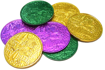 Mardi Gras Coins Clip Art