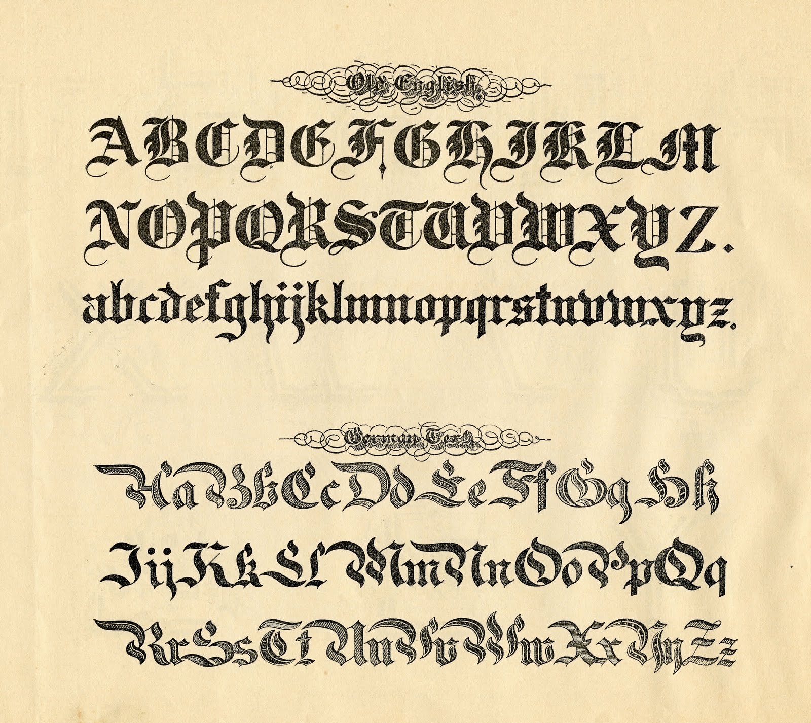 Medieval Calligraphy Alphabet Medieval Calligraphy Alphabet